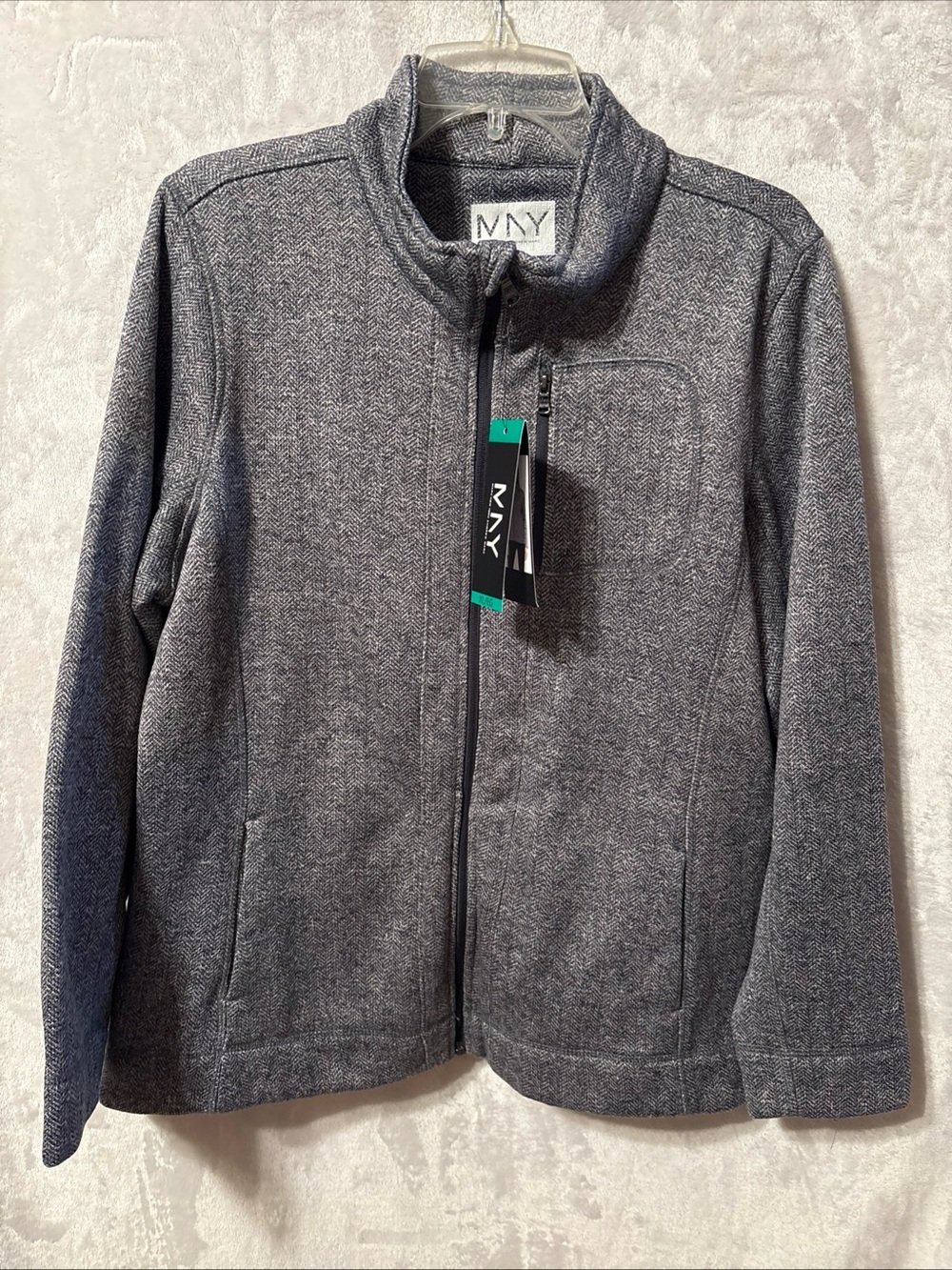 NWT Andrew Marc Gray Herringbone Jacket